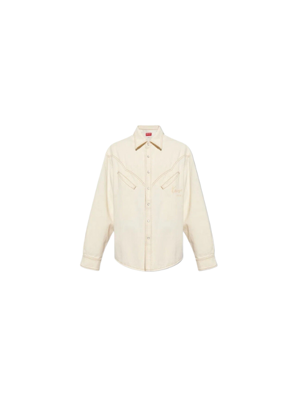 Kenzo Shirt Denim Logo Stone