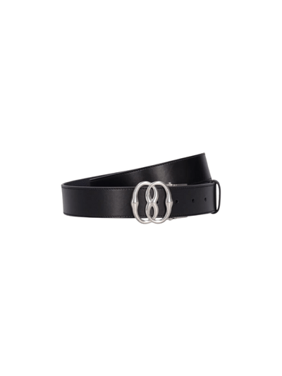 Bally Belt Buckle Logo Silver-Black