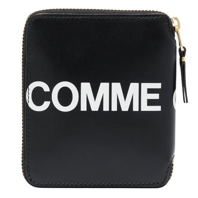 Comme Des Garcons Wallet Leather Logo Black