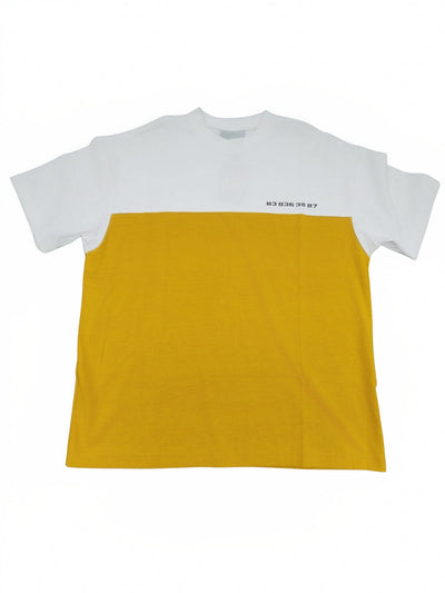 Vtmnts T-Shirt Logo 2 Tone Mustard White