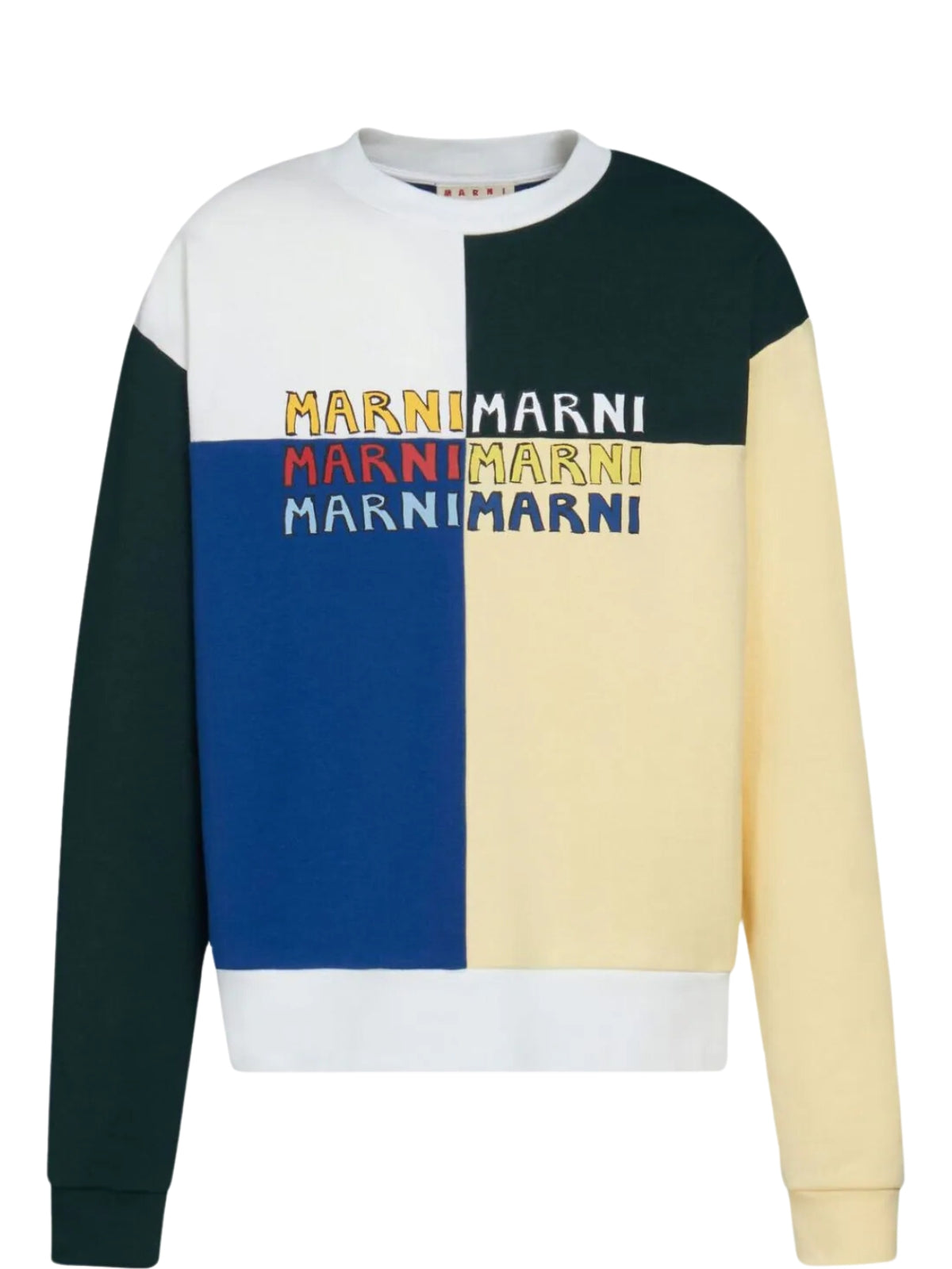Marni Sweater Colour Block Logo Multi Colour