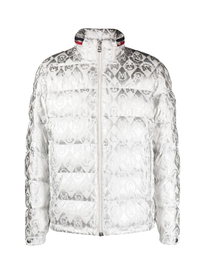 Moncler Jacket Bourne Allover Print White-Silver