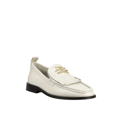 Karl Lagerfeld Shoe Ladies Mokassino Brooch White