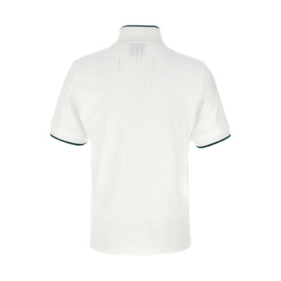 Casablanca T-Shirt Velour 1/4 Zip Top White