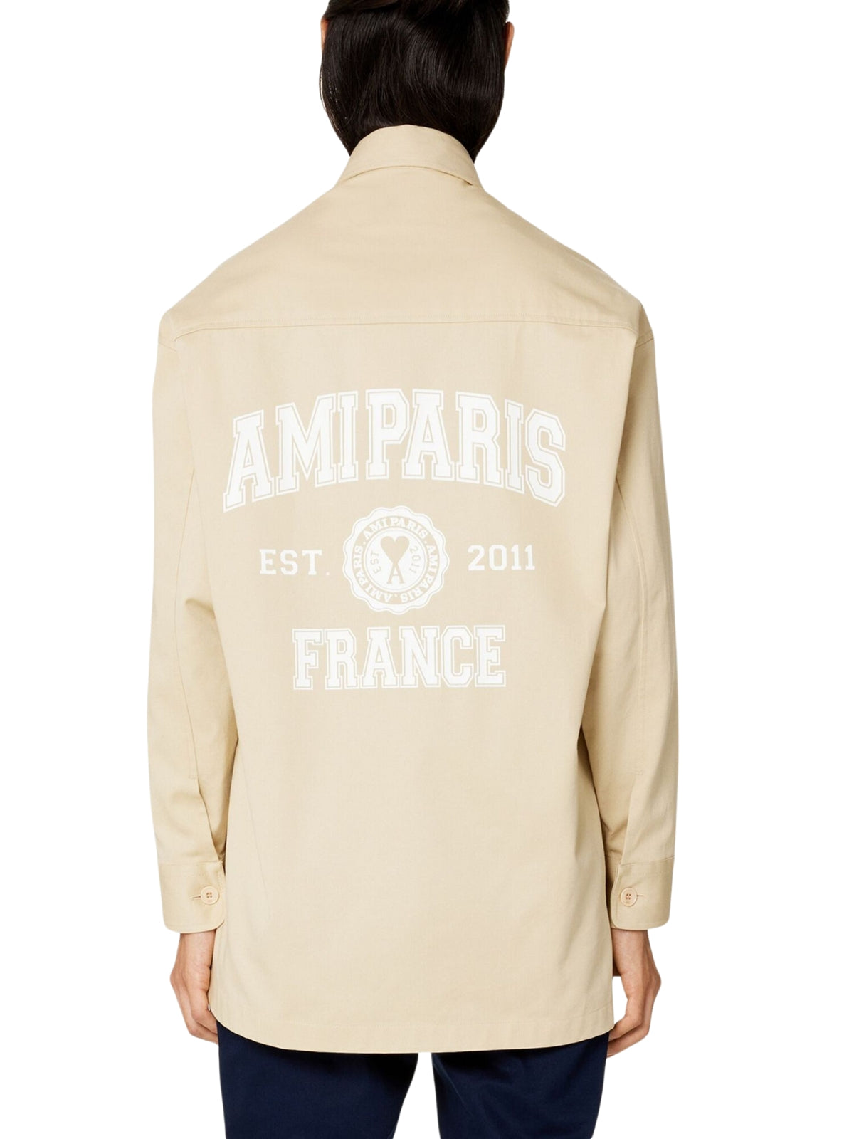 Ami Coat Top Pocket Vanilla