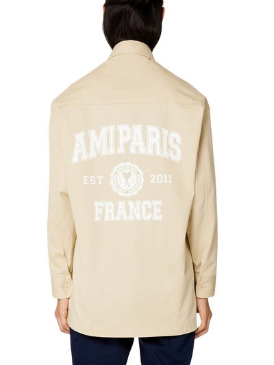 Ami Coat Top Pocket Vanilla
