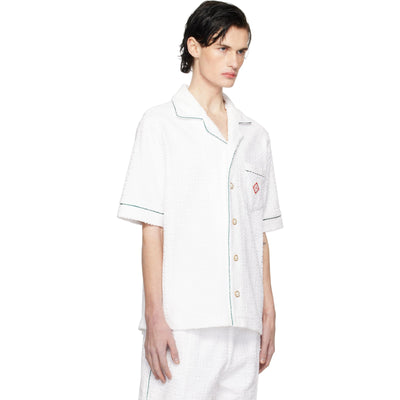 Casablanca Shirt Unisex Open Collar Light Blue