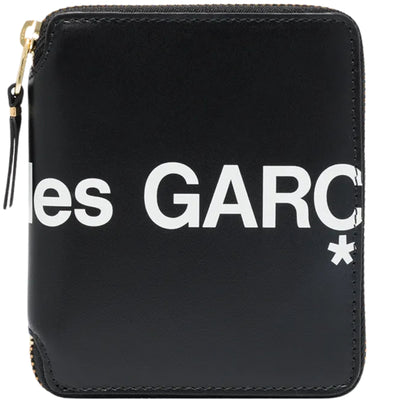 Comme Des Garcons Wallet Leather Logo Black