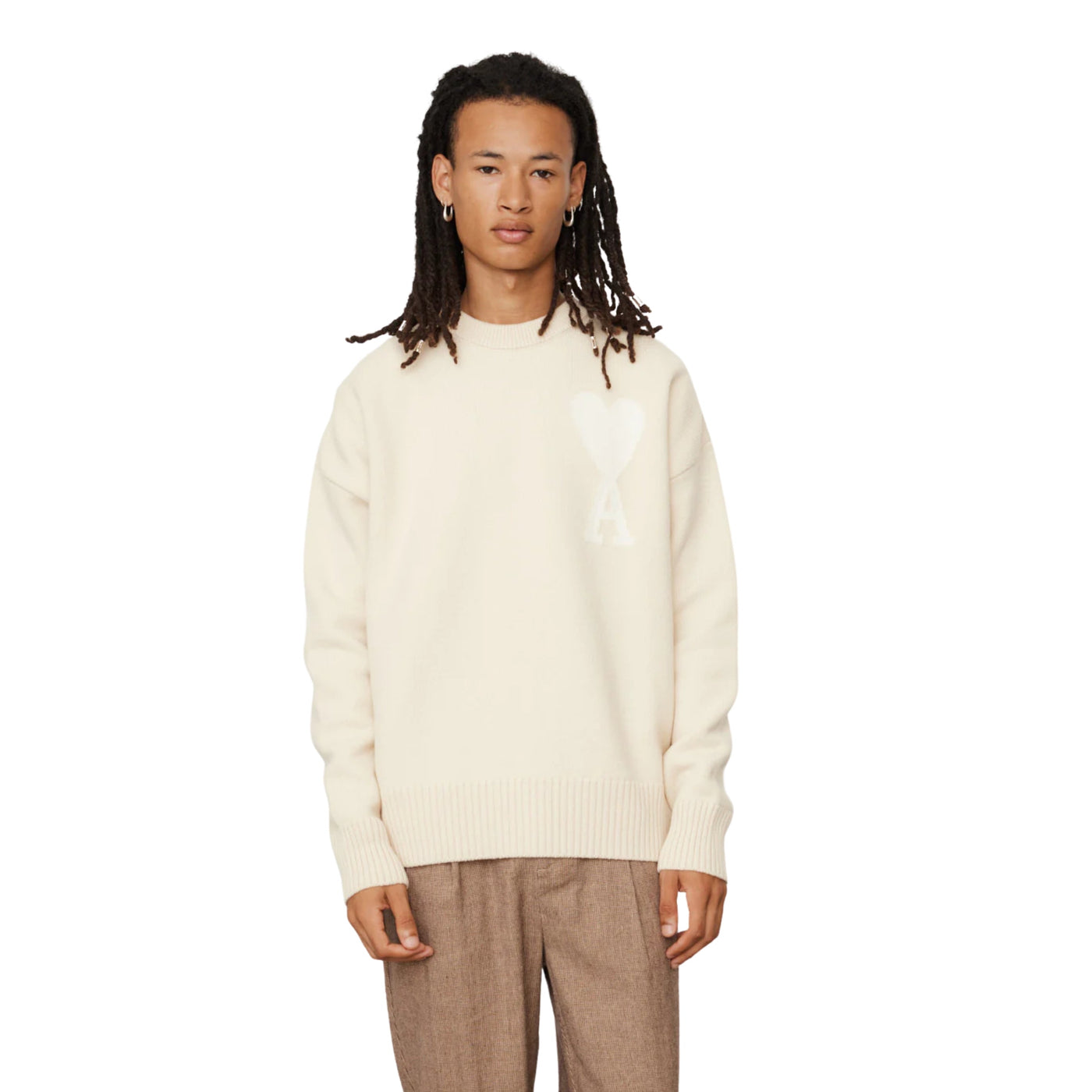 Ami Sweater De Coeur Logo Vanilla