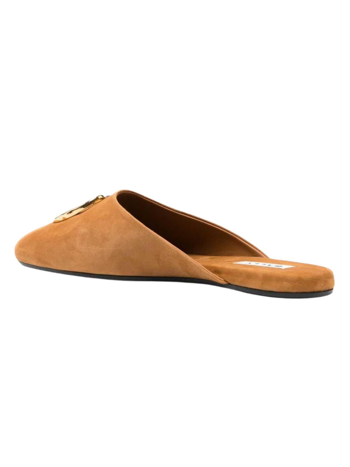 Bally Slide Suede Logo Gold-Tan