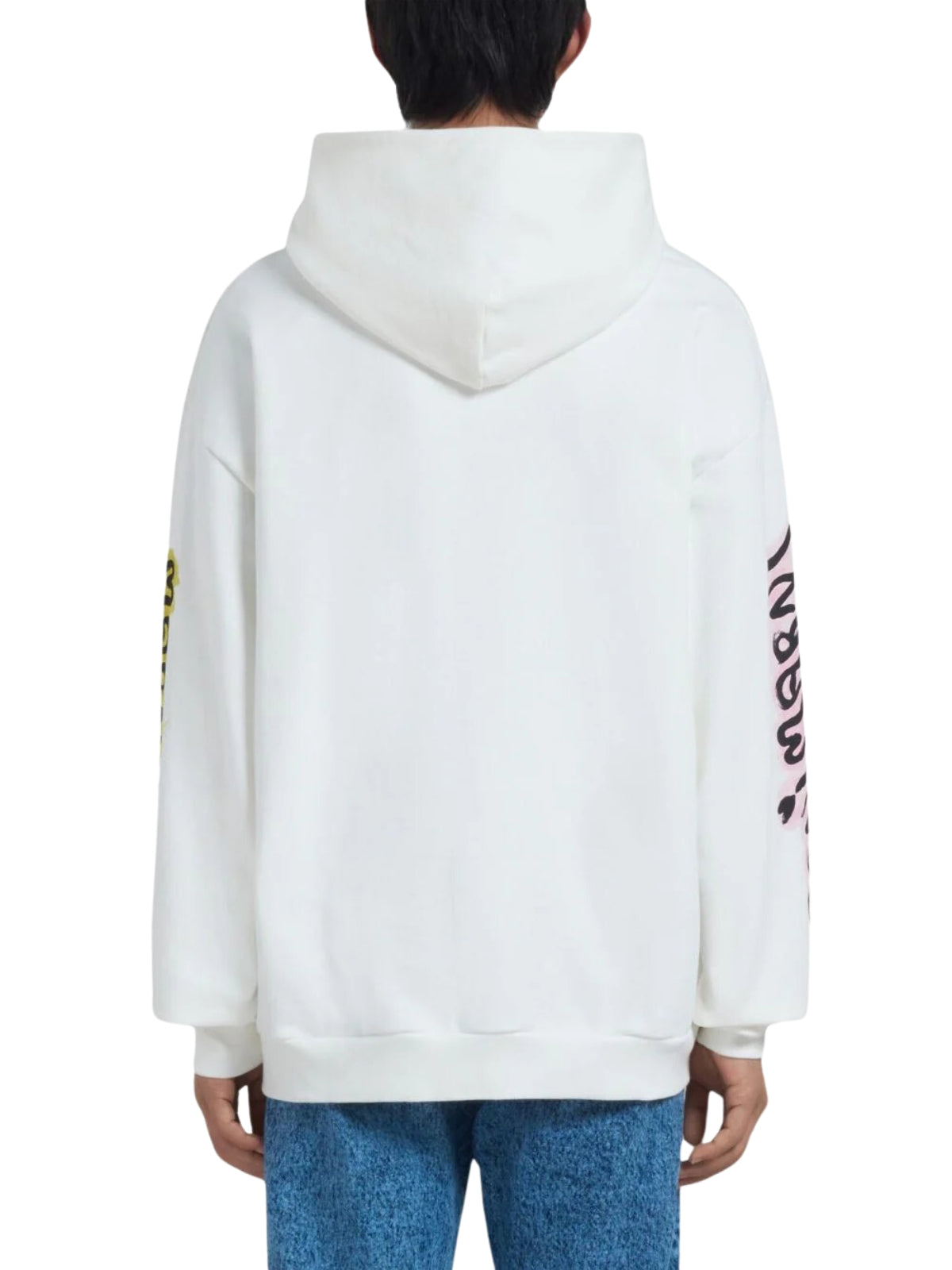 Marni Hoodie Graffiti Logo White
