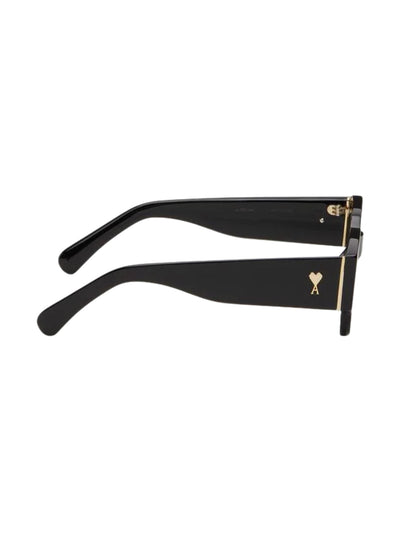 Ami Sunglasses Classical De Coeur Acetate Black