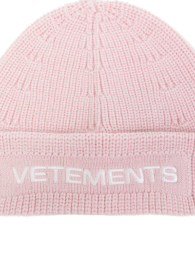 Vetements Beanie Logo Pink