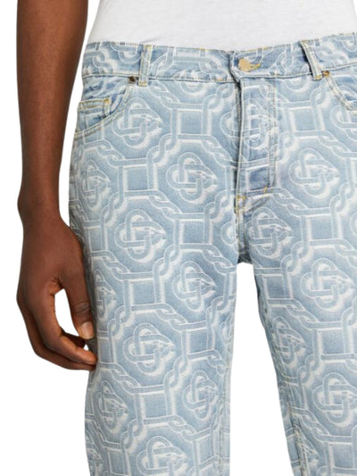Casablanca Jeans Straight Cut Monogram Blue