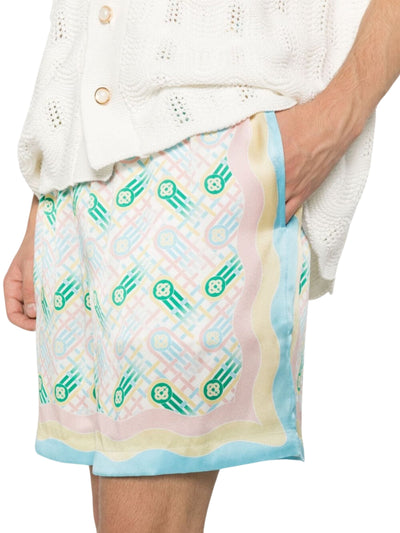 Casablanca  Shorts Silk Ping Pong White