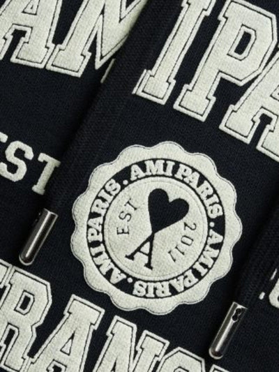 Ami Sweater Logo Hoodie Black