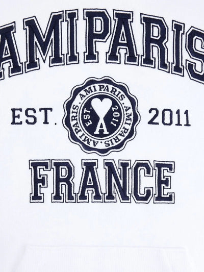 Ami Sweater Ami Paris Hoodie White