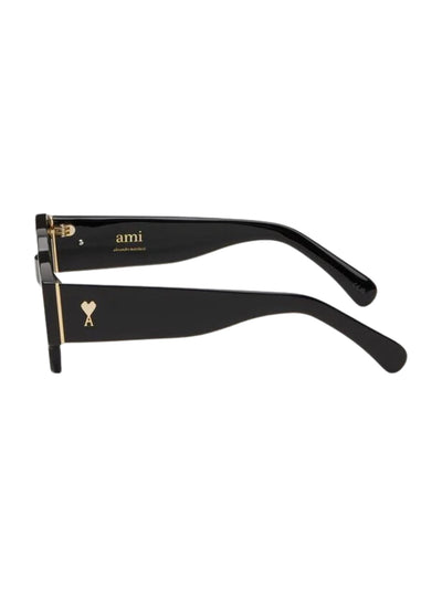 Ami Sunglasses Classical De Coeur Acetate Black