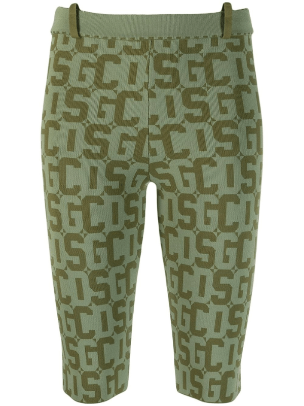 Gcds Shorts Matilda Monogram Cyclist Military Green