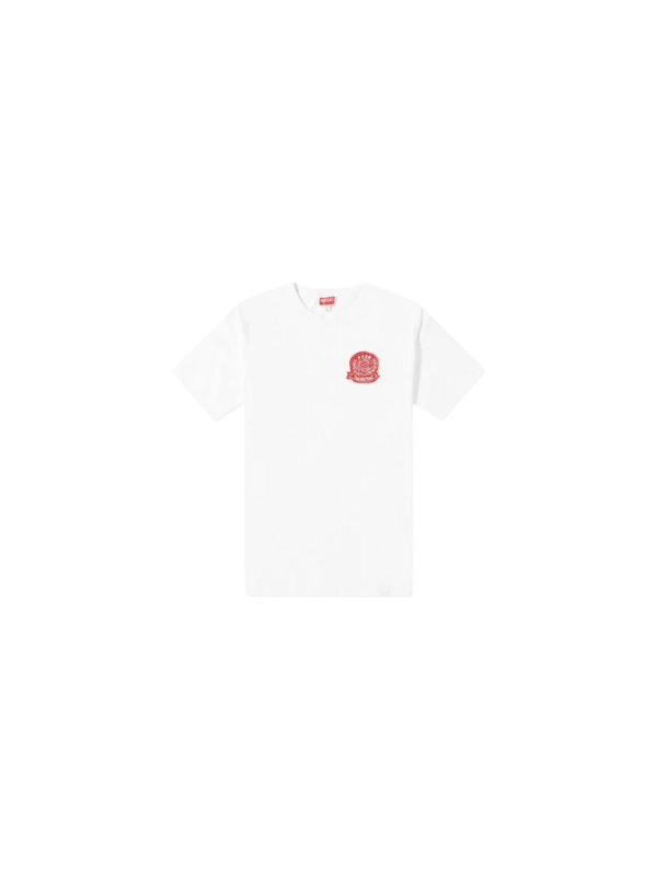 Kenzo T-Shirt Drawn Varsity Embroidered Logo White