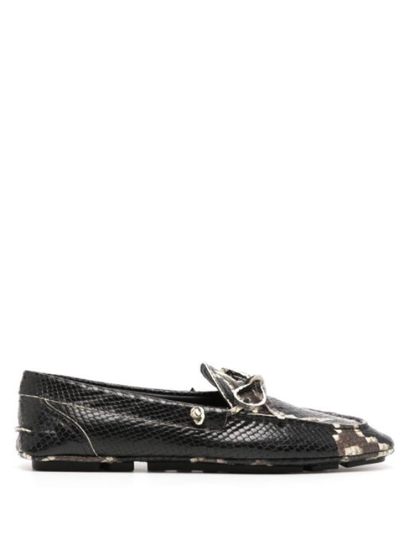 Bally Shoe Allover Scales Cream-Brown-Black