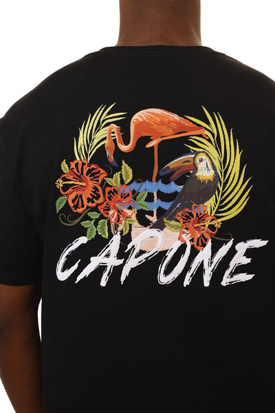 Capone T-Shirt Flamingo Island Black