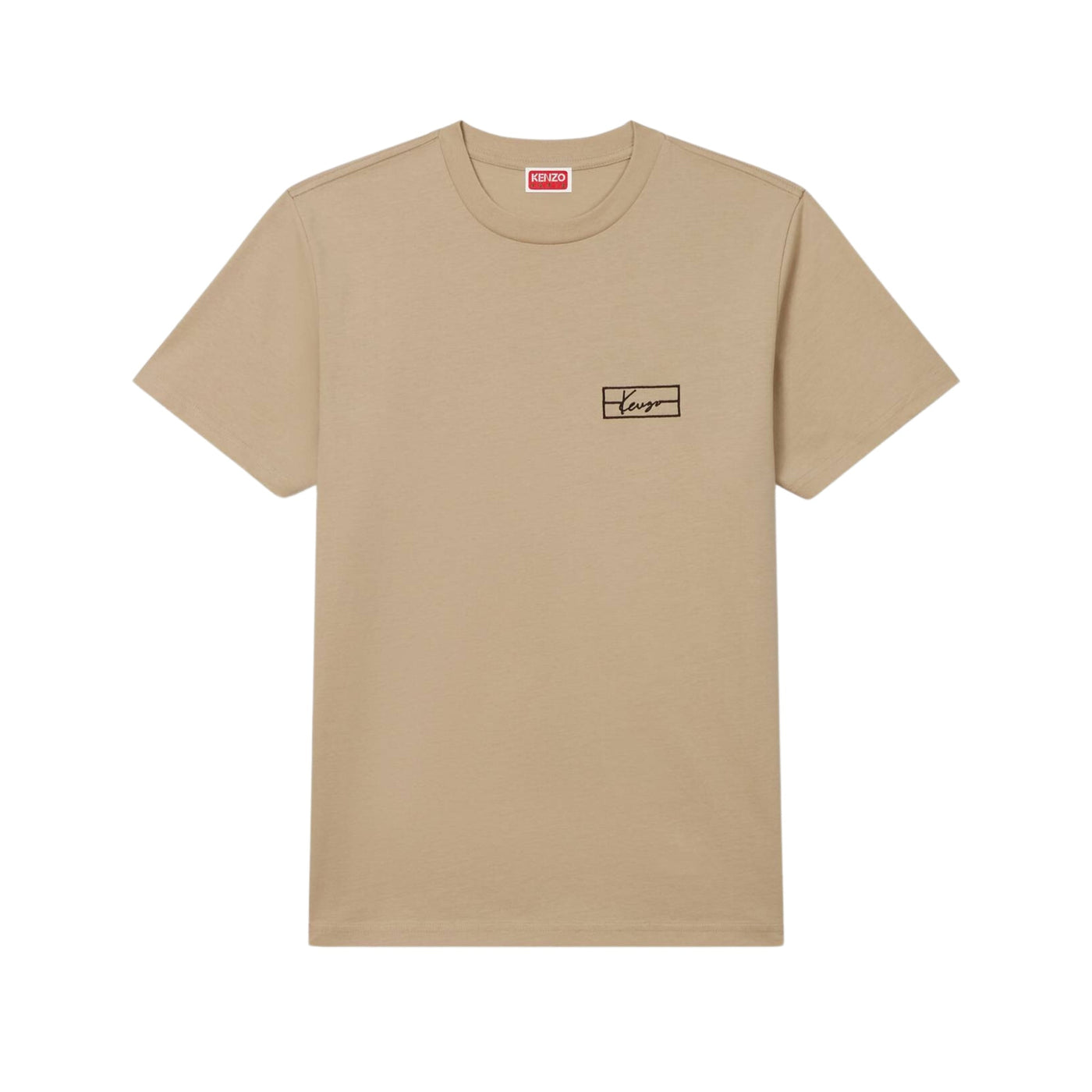 Kenzo T-Shirt Signature Logo Beige