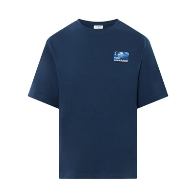 Casablanca T-Shirt Greek Temple Patch Navy