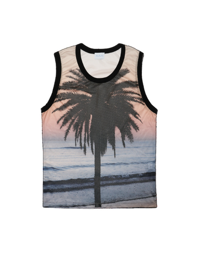 Blue Sky Inn Tank Sunset Palm Multi Colour