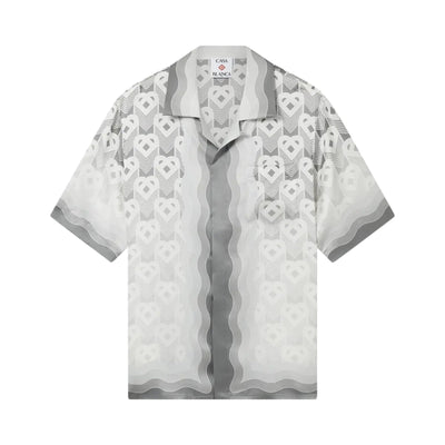 Casablanca Shirt Cuban Collar Gradient Heart Monogram Grey