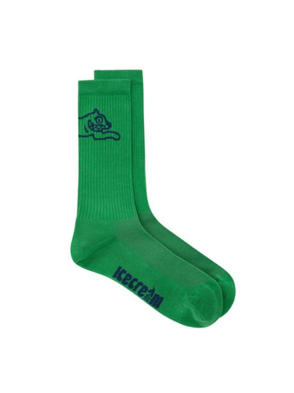 Ice-Cream Socks Running Dog Green
